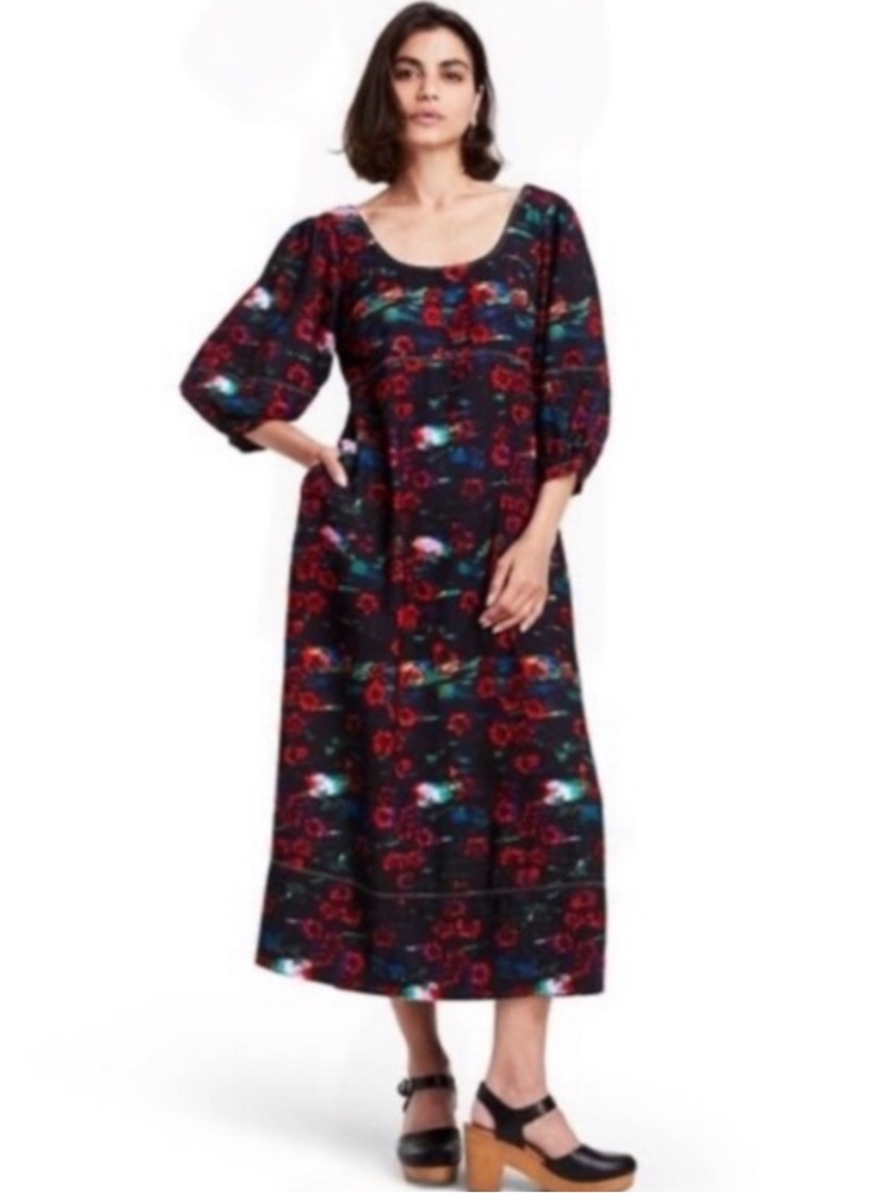 Rachel Comey for Target Dark Abstract Floral Ladybug Midi Dress Size 6